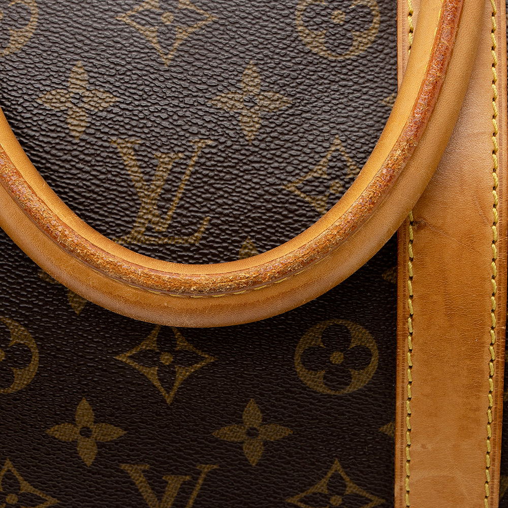 Louis Vuitton Vintage Monogram Canvas Keepall Bandouliere 55 Duffle Bag (SHF-21161) - Image 9