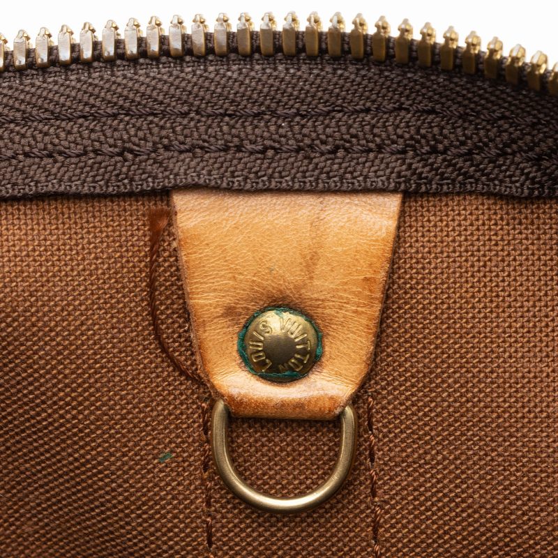 Louis Vuitton Vintage Monogram Canvas Keepall Bandouliere 60 Duffle Bag (SHF-Nob4B7) - Image 10