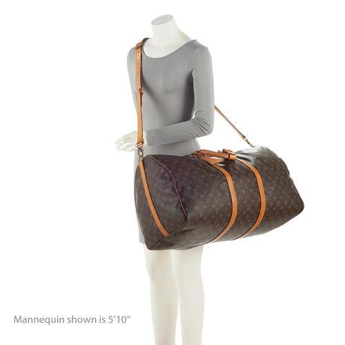 Louis Vuitton Vintage Monogram Canvas Keepall Bandouliere 60 Duffle Bag (SHF-Nob4B7) - Image 4