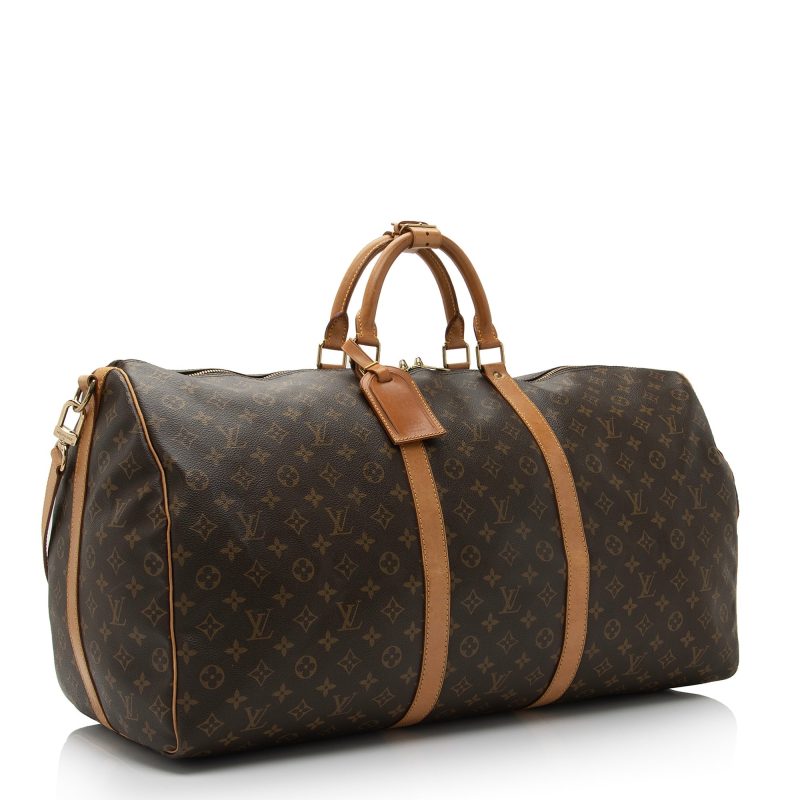 Louis Vuitton Vintage Monogram Canvas Keepall Bandouliere 60 Duffle Bag (SHF-Nob4B7)