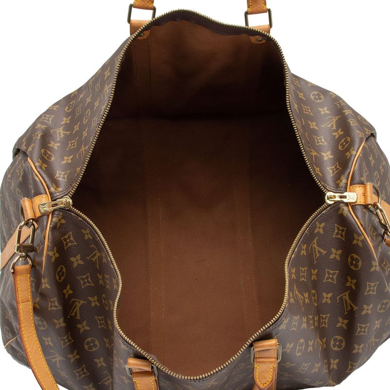 Louis Vuitton Vintage Monogram Canvas Keepall Bandouliere 60 Duffle Bag (SHF-sySr8G) - Image 6