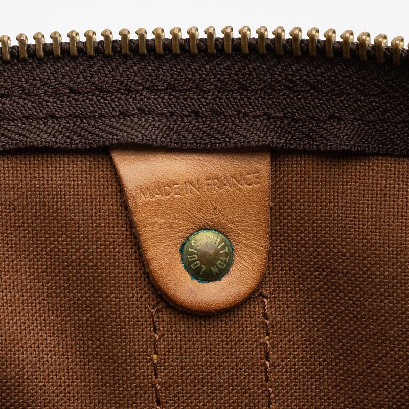 Louis Vuitton Vintage Monogram Canvas Keepall Bandouliere 60 Duffle Bag (SHF-sySr8G) - Image 8