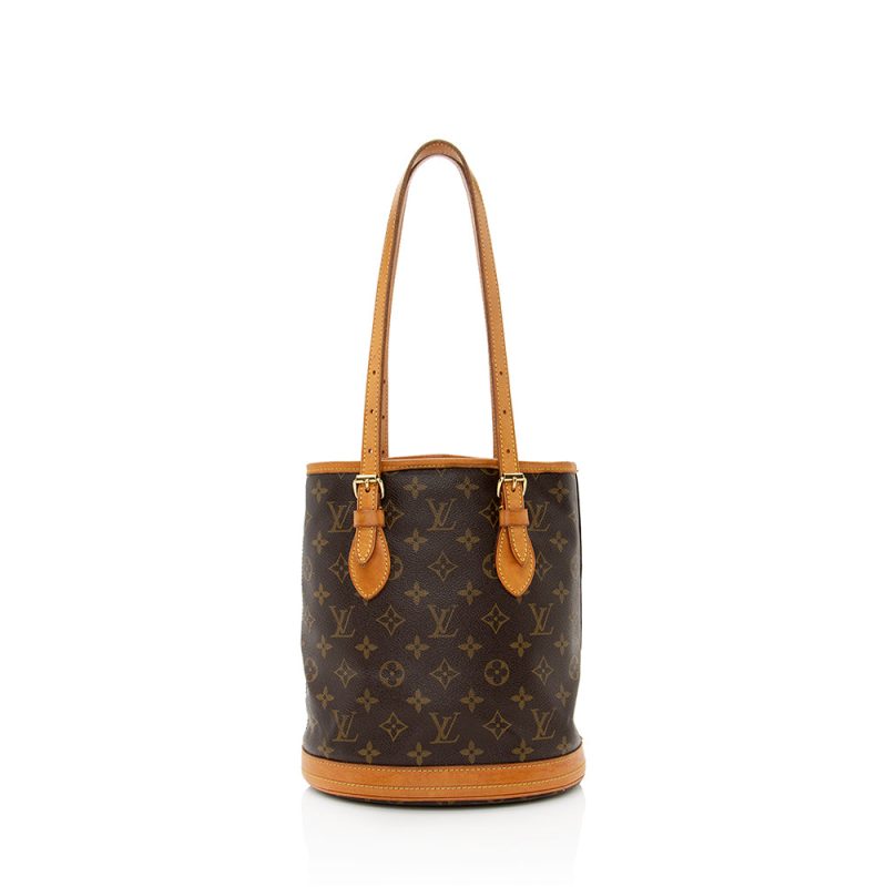Louis Vuitton Vintage Monogram Canvas Petit Bucket Tote (SHF-21631) - Image 2