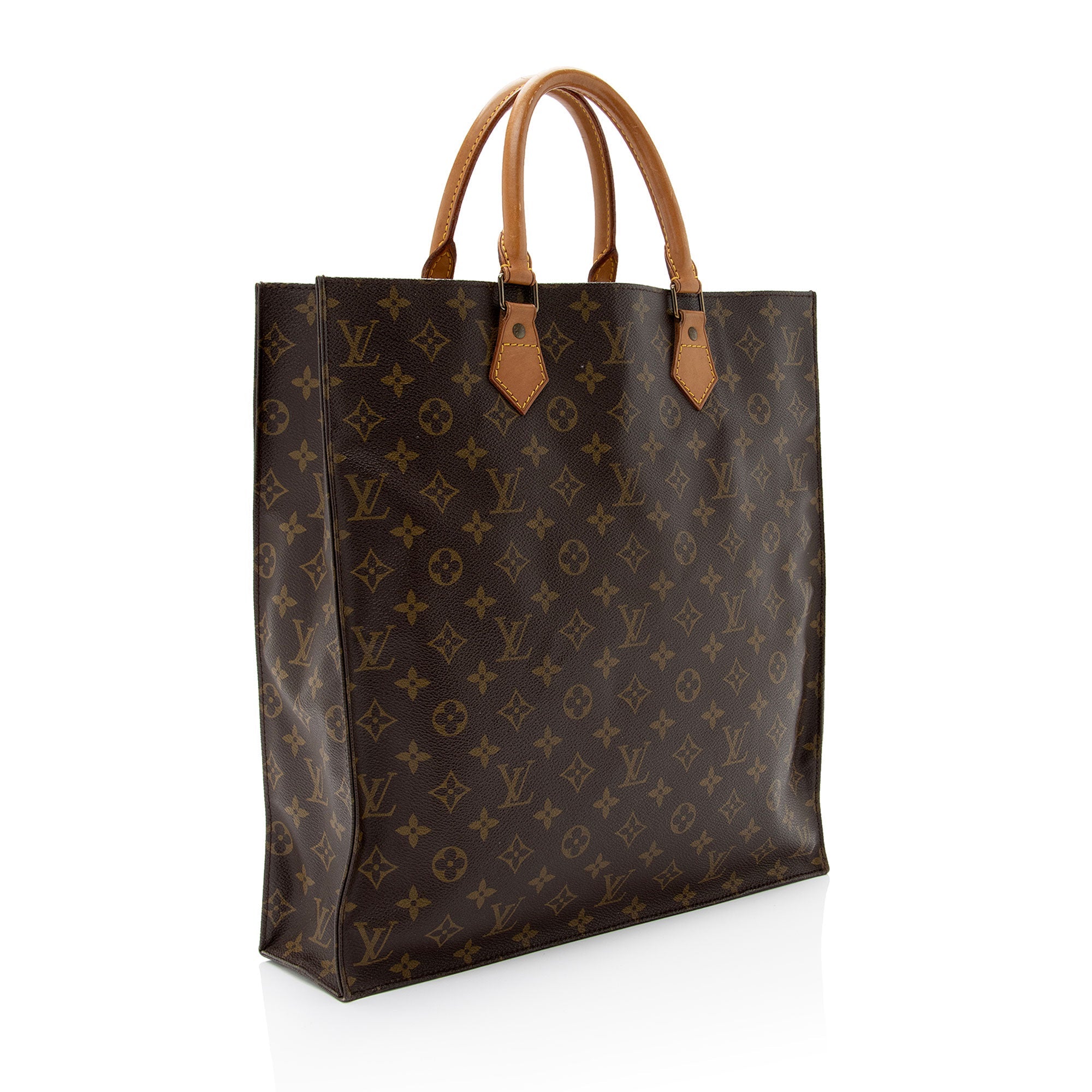 Louis Vuitton Vintage Monogram Canvas Sac Plat Tote (SHF-0aeAOb)