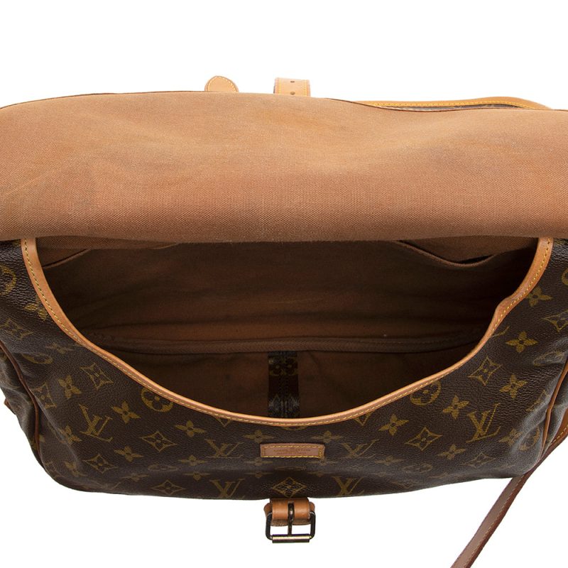 Louis Vuitton Vintage Monogram Canvas Saumur 35 Messenger Bag (SHF-20858) - Image 6
