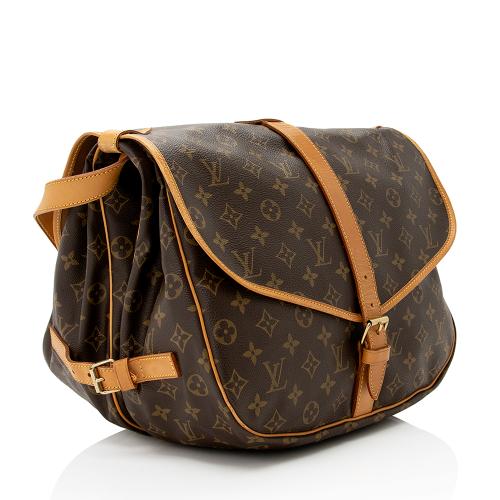 Louis Vuitton Vintage Monogram Canvas Saumur 35 Messenger Bag (SHF-sIW7oS)