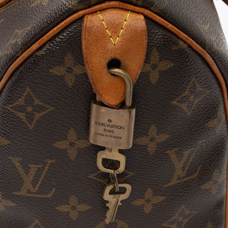 Louis Vuitton Vintage Monogram Canvas Speedy 25 Satchel (SHF-17555) - Image 10