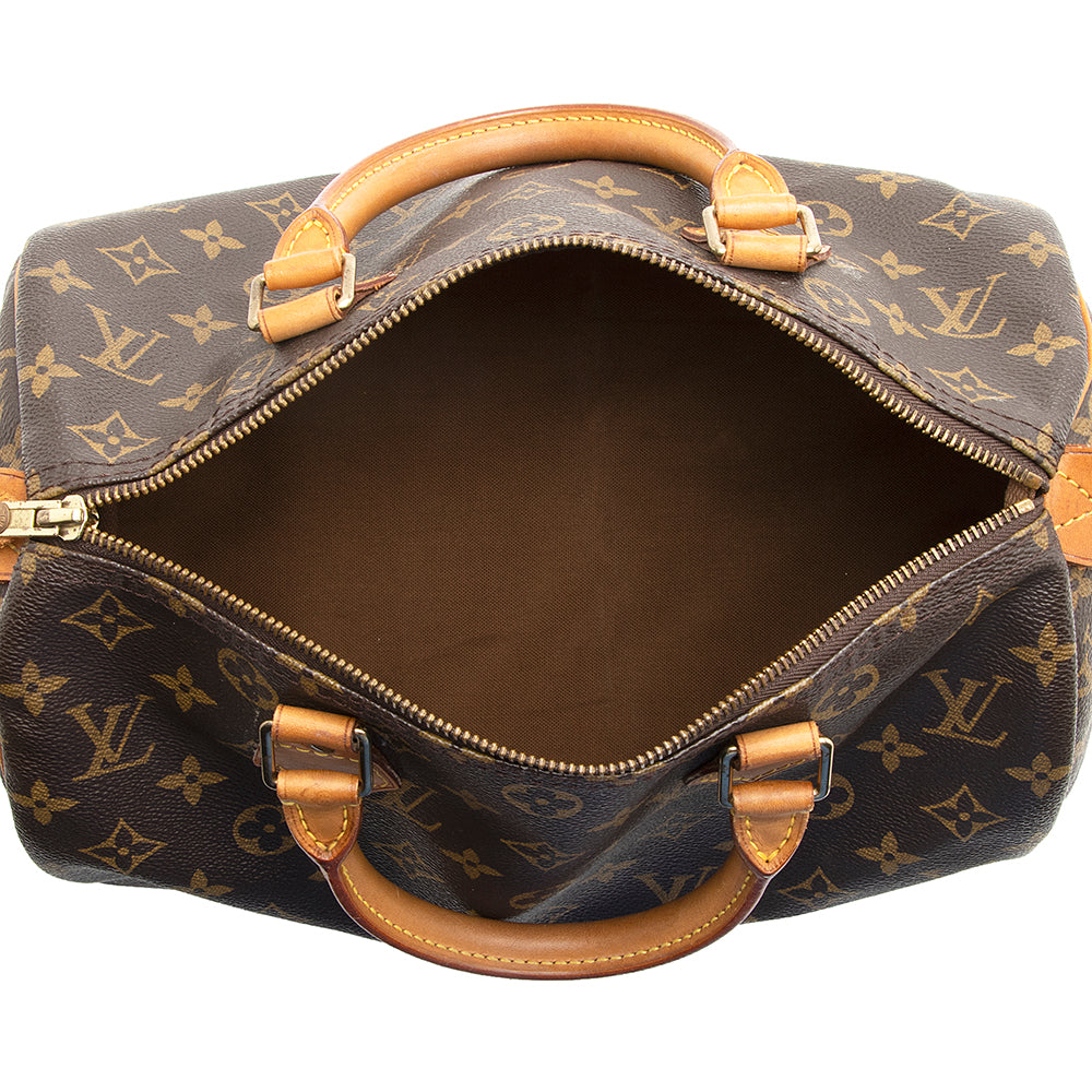 Louis Vuitton Vintage Monogram Canvas Speedy 30 Satchel (SHF-21508) - Image 6