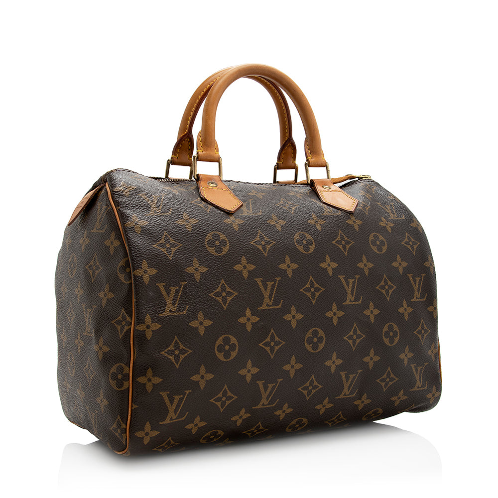 Louis Vuitton Vintage Monogram Canvas Speedy 30 Satchel (SHF-21508)