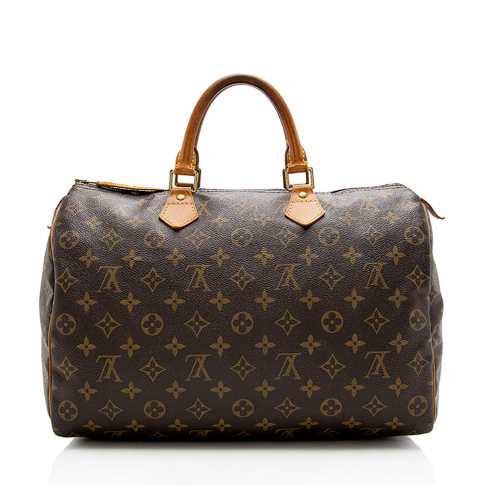 Louis Vuitton Vintage Monogram Canvas Speedy 35 Satchel (SHF-15810) - Image 2