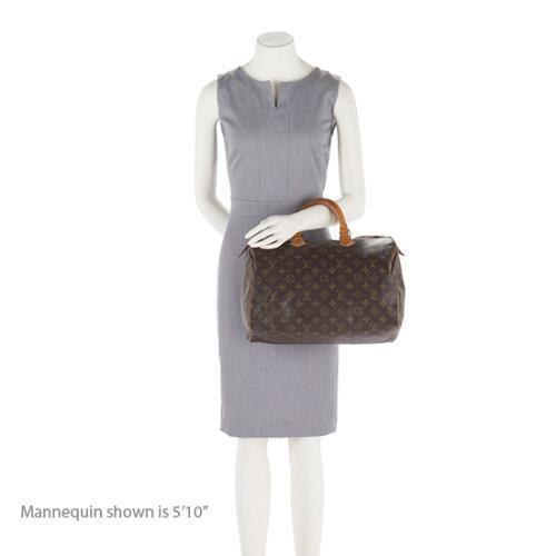 Louis Vuitton Vintage Monogram Canvas Speedy 35 Satchel (SHF-15810) - Image 4