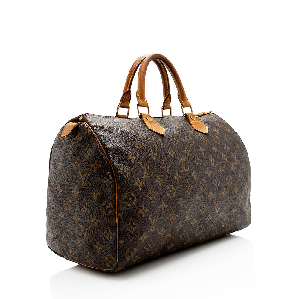 Louis Vuitton Vintage Monogram Canvas Speedy 35 Satchel (SHF-15810)