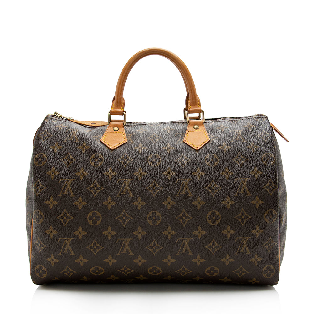 Louis Vuitton Monogram Canvas Speedy 35 Satchel (SHF-16728) - Image 2