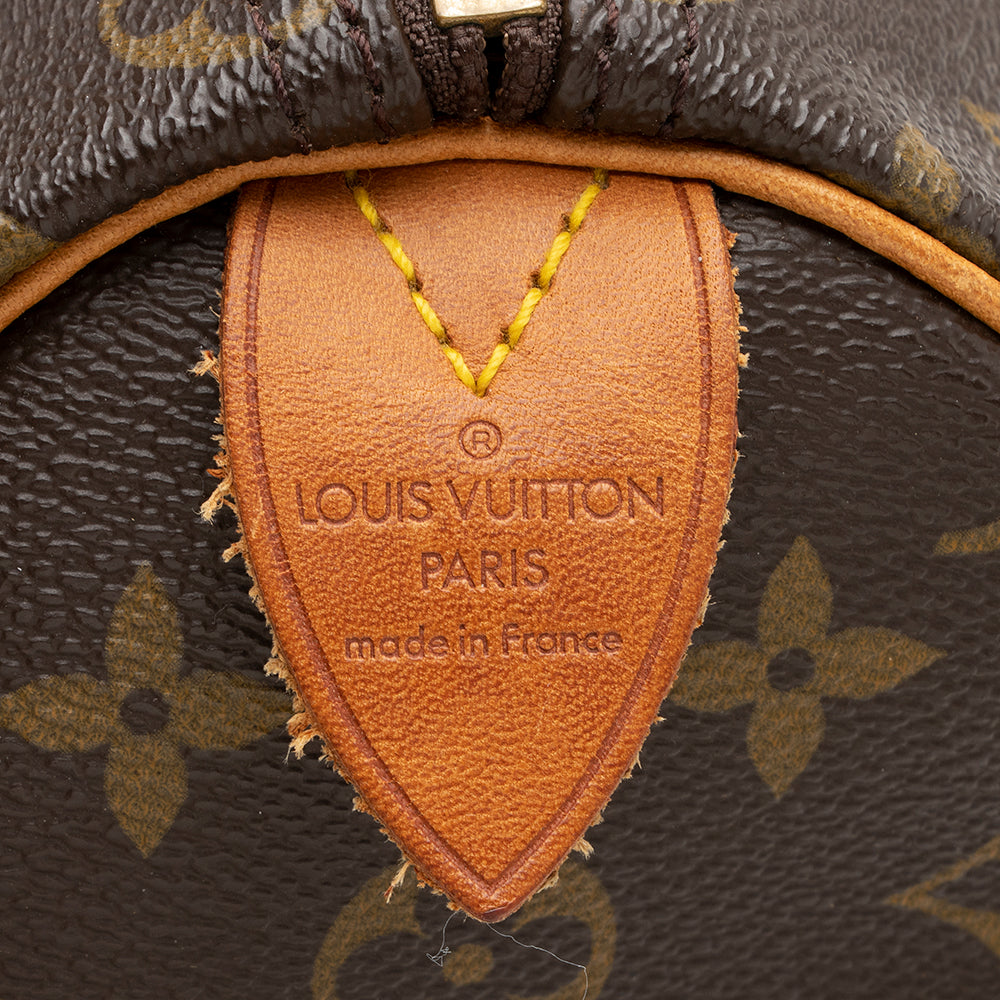 Louis Vuitton Monogram Canvas Speedy 35 Satchel (SHF-16728) - Image 7
