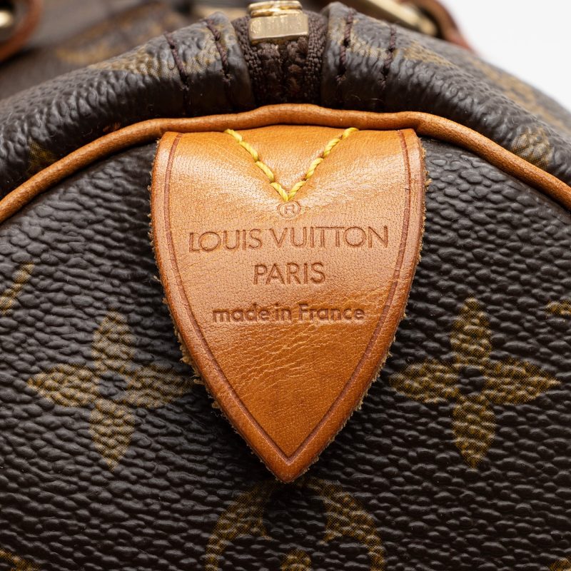 Louis Vuitton Vintage Monogram Canvas Speedy 35 Satchel (SHF-22734) - Image 7