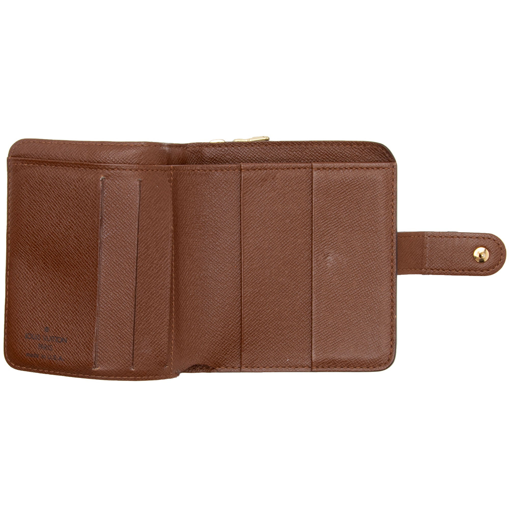 Louis Vuitton Vintage Monogram Canvas Zipped Compact Wallet (SHF-l3w9oX) - Image 4