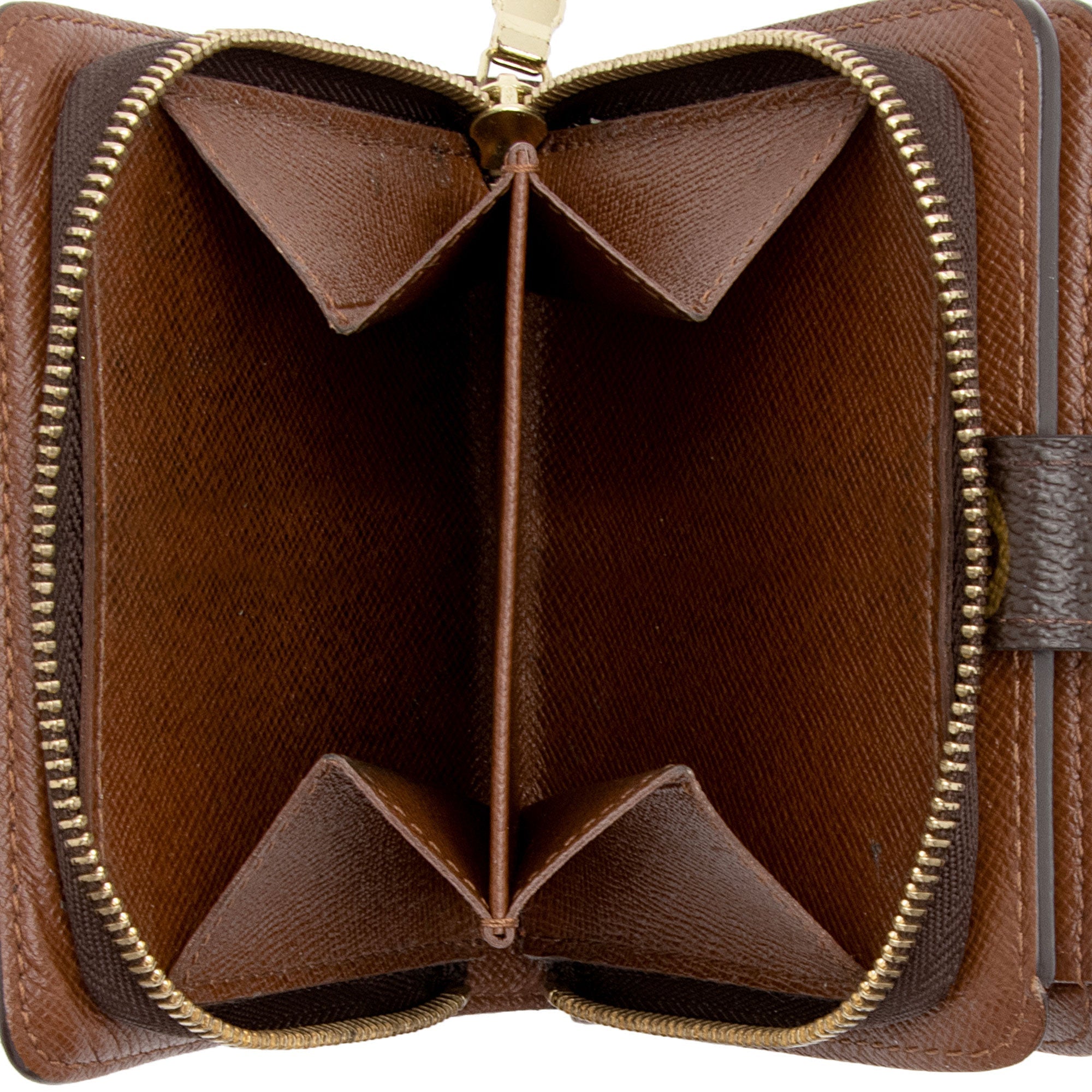Louis Vuitton Vintage Monogram Canvas Zipped Compact Wallet (SHF-l3w9oX) - Image 5