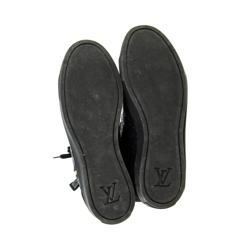 Louis Vuitton Black Leather Riding Boots SZ 35 - Image 6