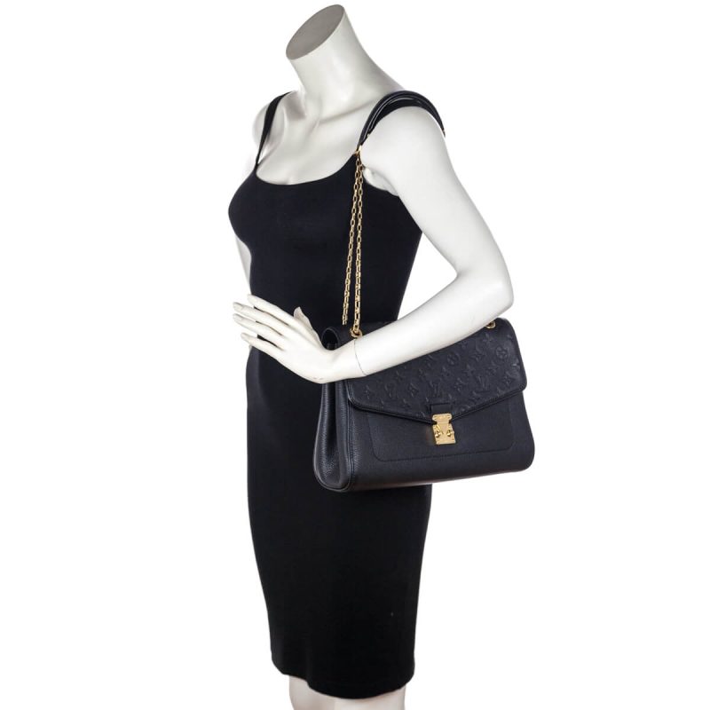 Louis Vuitton Black Monogram Empreinte Saint Germain MM Bag - Image 10