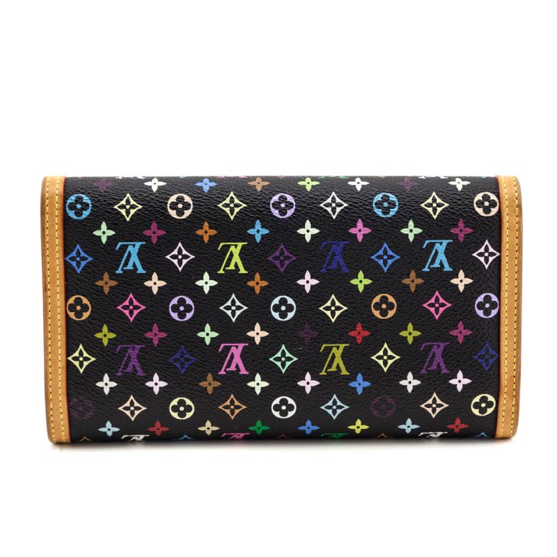 Louis Vuitton Black Monogram Multicolore Sarah Wallet NM - Image 3
