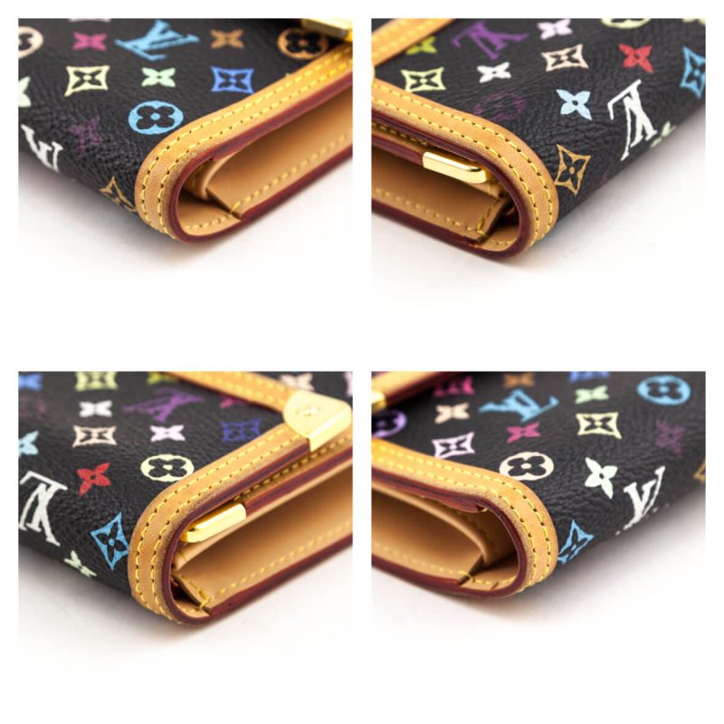 Louis Vuitton Black Monogram Multicolore Sarah Wallet NM - Image 4