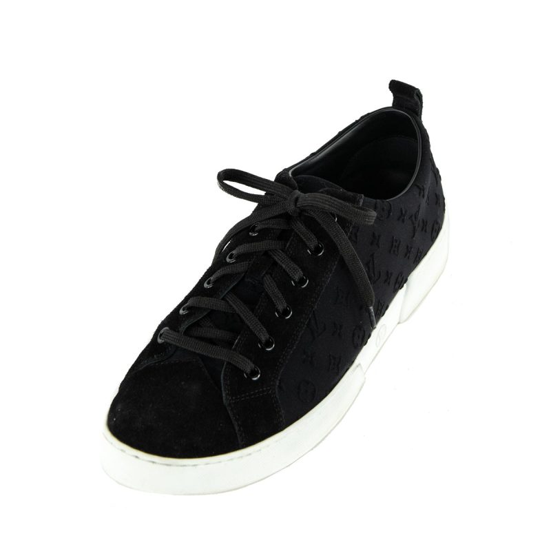 Louis Vuitton Black Suede Sandals