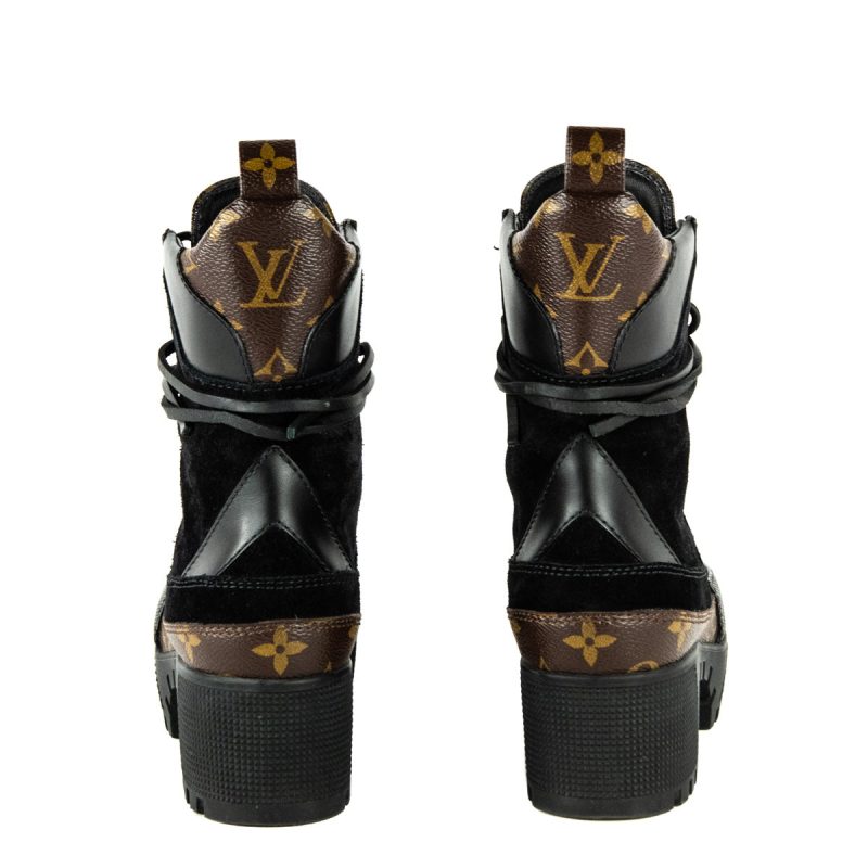 Louis Vuitton Black Suede High Top Wedge Sneakers Size US 11 | EU 41 - Image 5