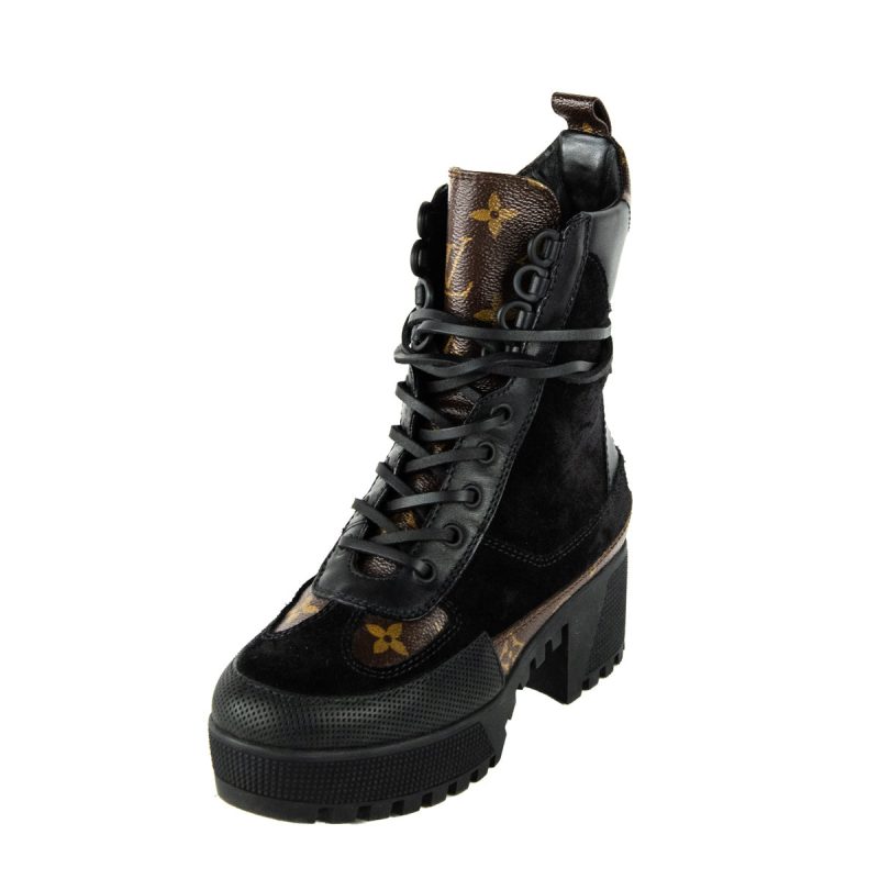 Louis Vuitton Black Suede High Top Wedge Sneakers Size US 11 | EU 41