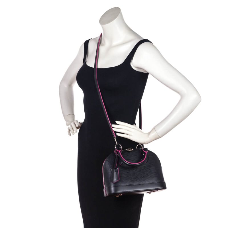 Louis Vuitton Black & Hot Pink Epi Saint Cloud NM - Image 11