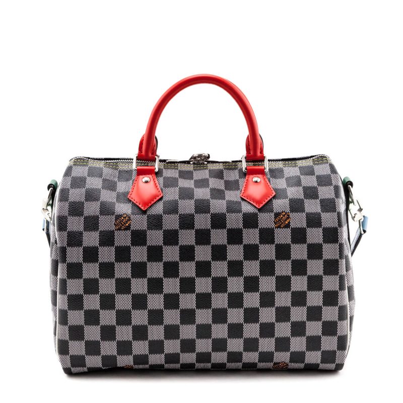 Louis Vuitton Black & White Monogram Patent Hot Springs Backpack - Image 3