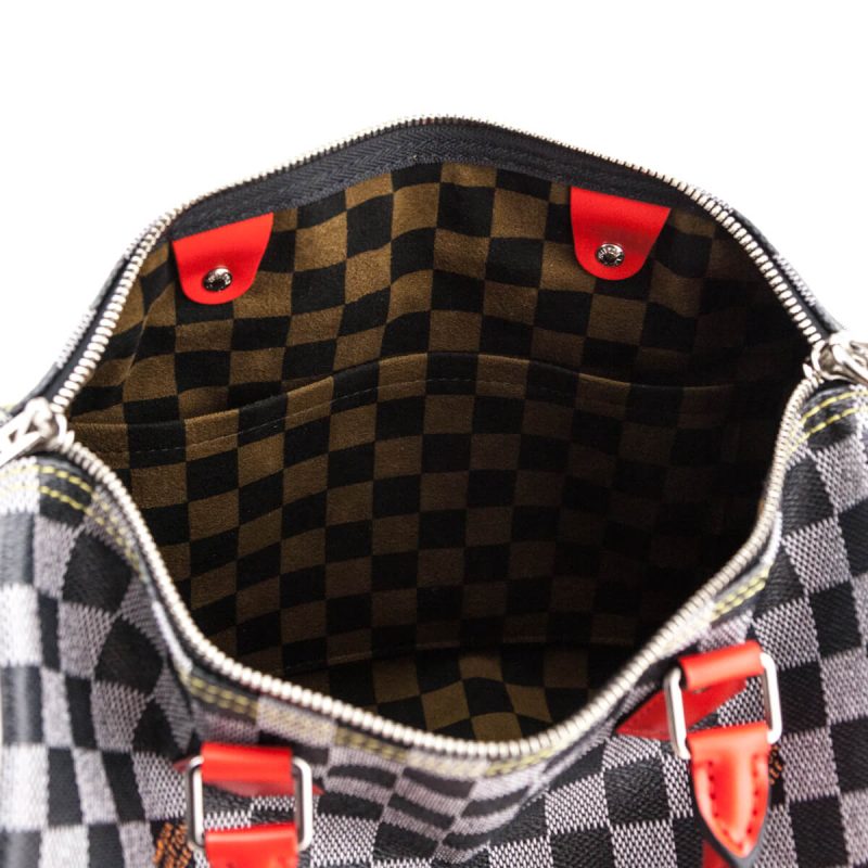 Louis Vuitton Black & White Monogram Patent Hot Springs Backpack - Image 6
