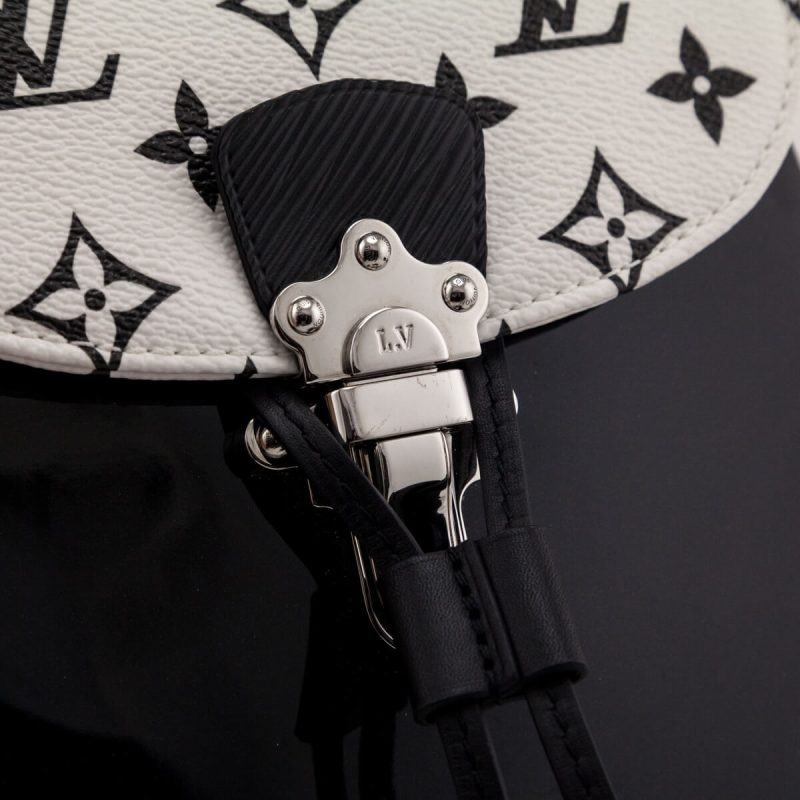 Louis Vuitton Black & White Nylon Jacquard Sporty Strap - Image 7
