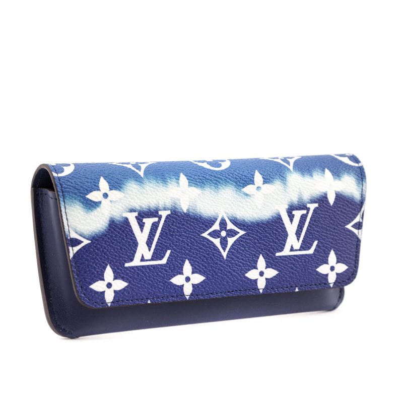 Louis Vuitton Blue Hamptons By The Pool Giant Monogram and Raffia OnTheGo GM - Image 2