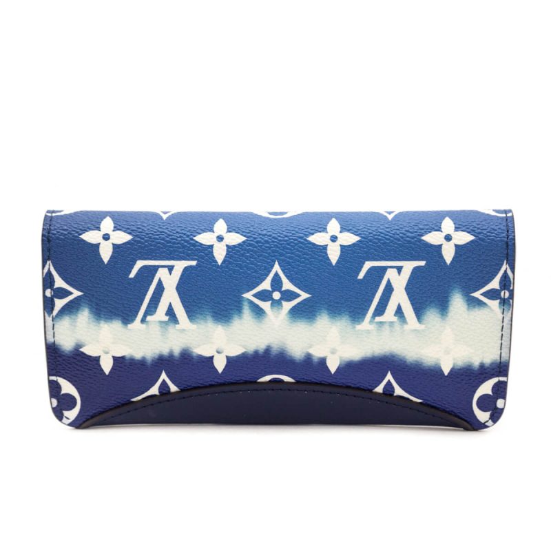 Louis Vuitton Blue Hamptons By The Pool Giant Monogram and Raffia OnTheGo GM - Image 3