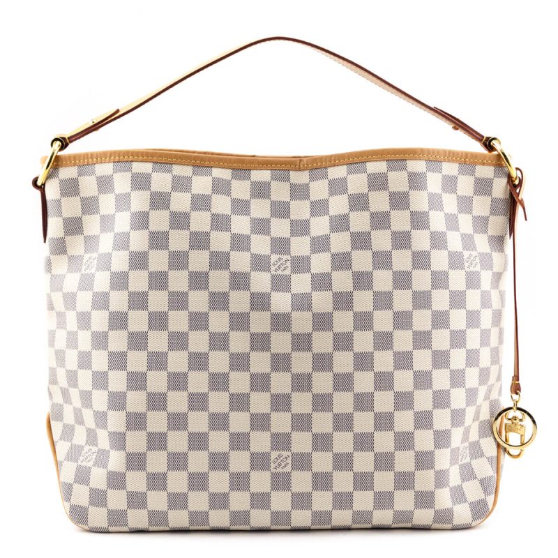 Louis Vuitton Damier Azur Delightful MM Shoulder Bag (SHF-dOaylq)