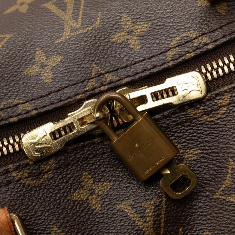 Brown Louis Vuitton Monogram Keepall 50 Travel Bag - Image 8
