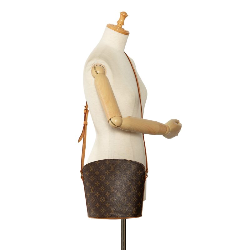 Brown Louis Vuitton Monogram Drouot Crossbody Bag - Image 10