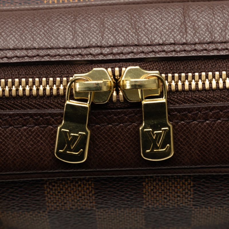 Brown Louis Vuitton Damier Ebene Brittany Satchel - Image 9