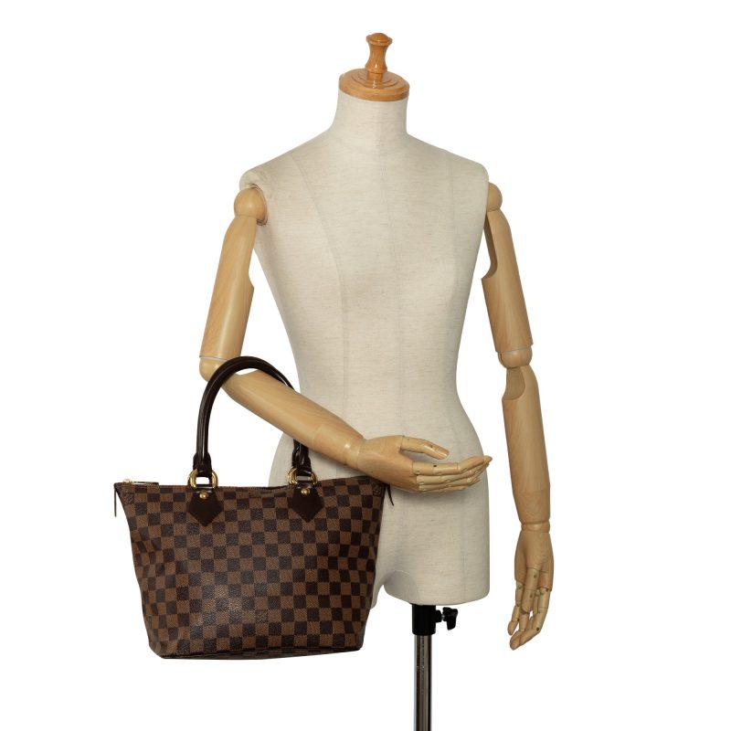 Brown Louis Vuitton Damier Ebene Sarria Horizontal Handbag - Image 15