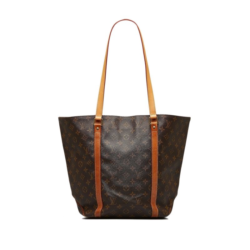 Brown Louis Vuitton Monogram Sac Shopping Tote Bag - Image 3