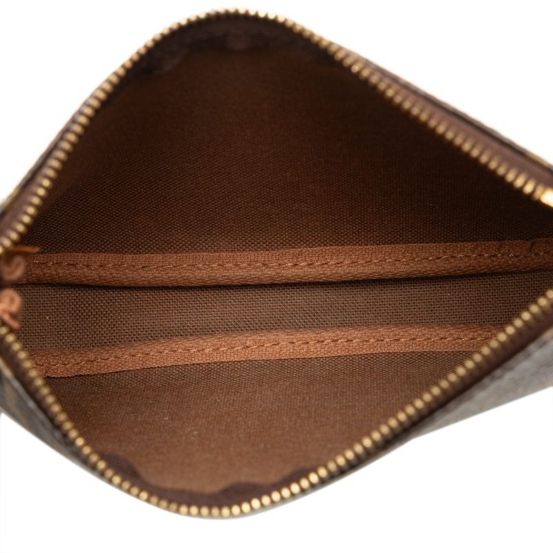 Brown Louis Vuitton Monogram Mini Pochette Accessoires Shoulder Bag - Image 5