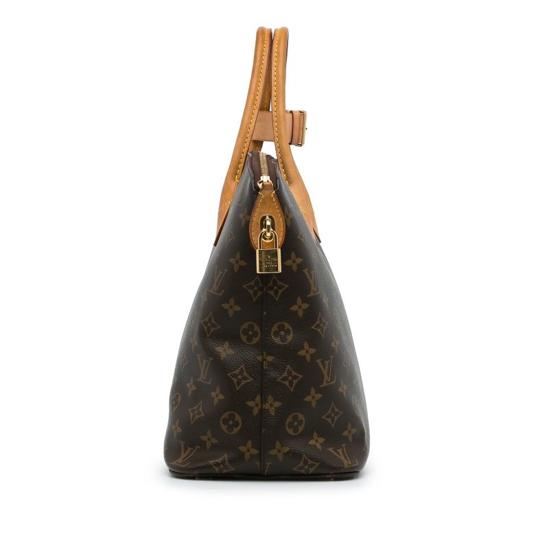 Brown Louis Vuitton Monogram Lockit PM Handbag - Image 4