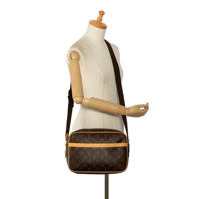 Brown Louis Vuitton Monogram Reporter PM Crossbody Bag - Image 11