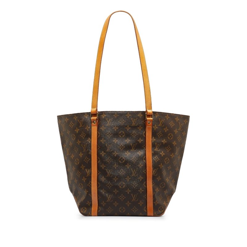 Brown Louis Vuitton Monogram Sac Shopping Tote Bag - Image 3
