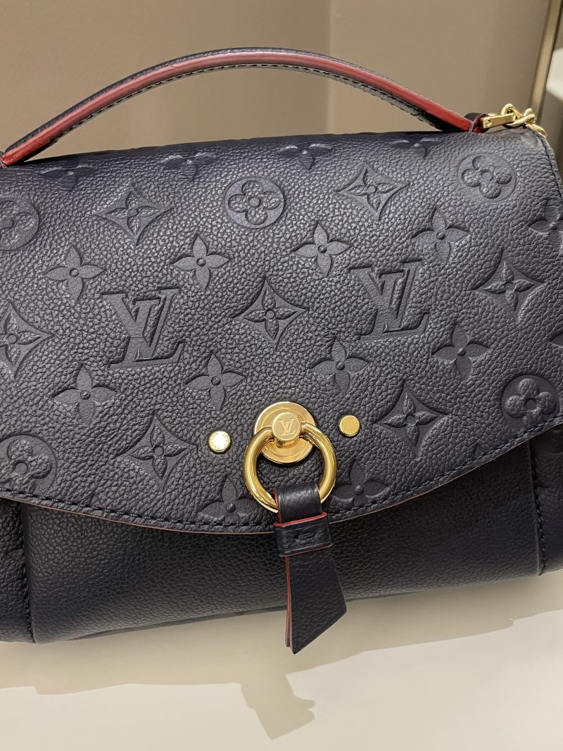 LOUIS VUITTON Blanche Marine Rouge M43781 Monogram Empreinte Leather Size BB - Image 2