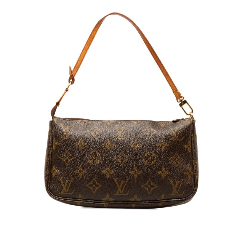 Brown Louis Vuitton Monogram Pochette Accessoires Shoulder Bag - Image 3
