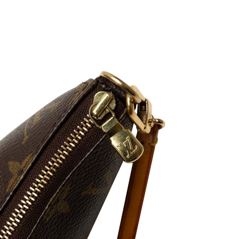 Brown Louis Vuitton Monogram Pochette Accessoires Shoulder Bag - Image 8