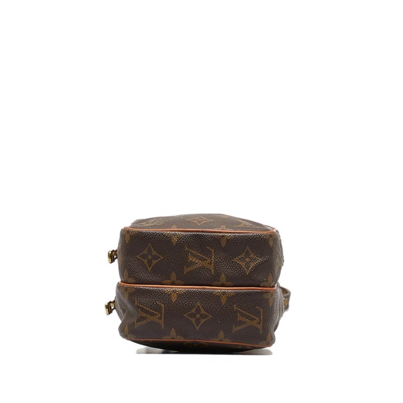 Brown Louis Vuitton Monogram Mini Lin Danube Crossbody Bag - Image 4