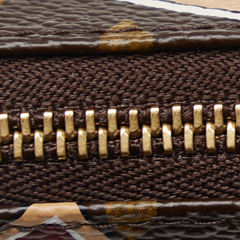 Brown Louis Vuitton Monogram Patch Mini Pochette Accessoires Shoulder Bag - Image 9