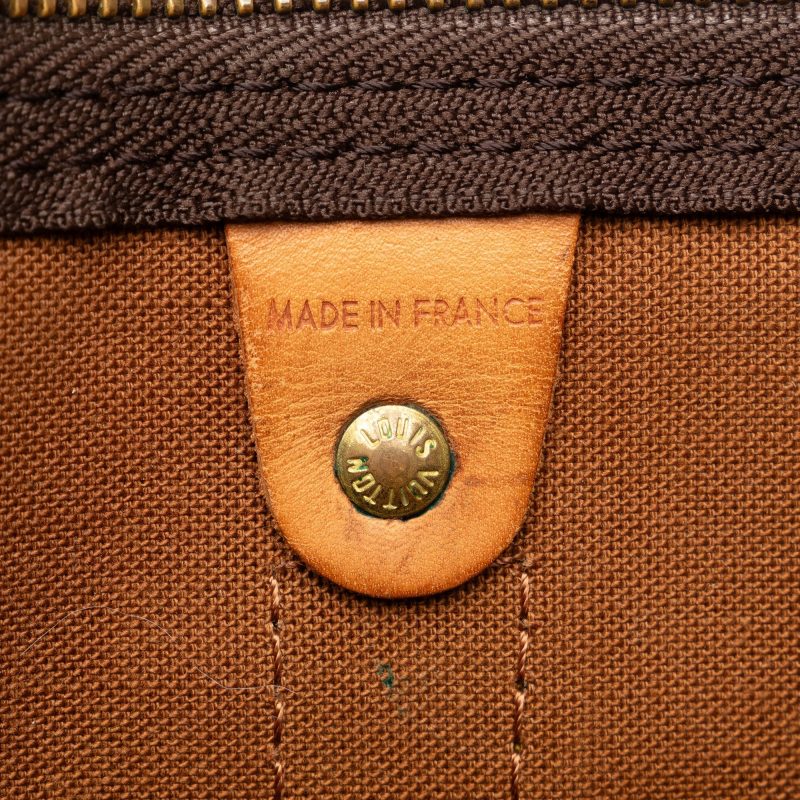 Brown Louis Vuitton Monogram Keepall 50 Travel Bag - Image 7